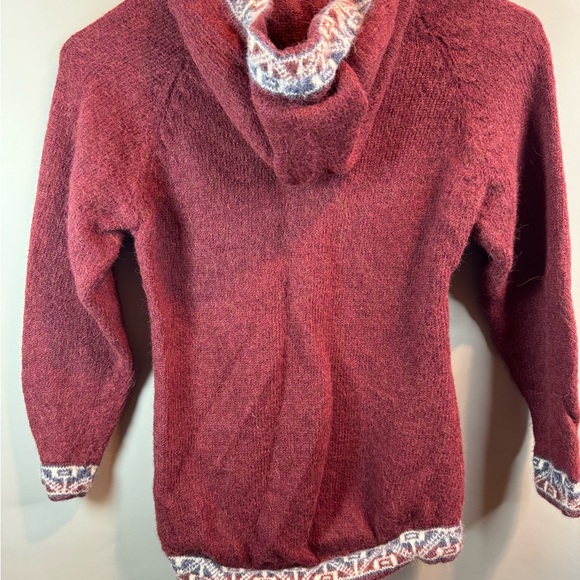 Manos De La Comunidad 100% Baby Alpaca Hoodie Sweater Aztec Size Unknown - Picture 11 of 12